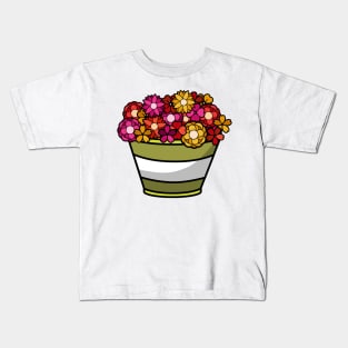 Light Green Plant Pot Kids T-Shirt